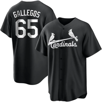St. Louis Cardinals ＃65 Giovanny Gallegos Youth Replica Jersey - Black/White