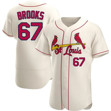 St. Louis Cardinals ＃67 Aaron Brooks Men's Authentic Alternate Jersey - Cream