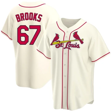 St. Louis Cardinals ＃67 Aaron Brooks Youth Replica Alternate Jersey - Cream