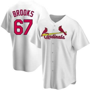 St. Louis Cardinals ＃67 Aaron Brooks Youth Replica Home Jersey - White