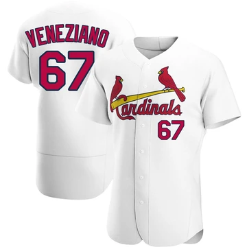 St. Louis Cardinals ＃67 Anthony Veneziano Men's Authentic Home Jersey - White