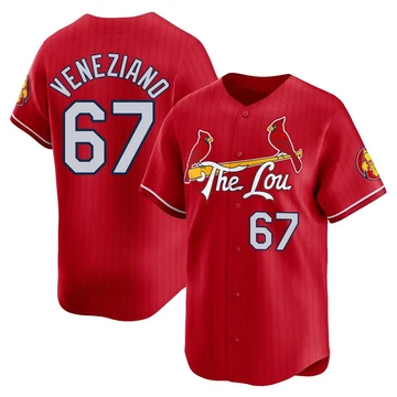 St. Louis Cardinals ＃67 Anthony Veneziano Youth Limited 2024 City Connect Jersey - Red