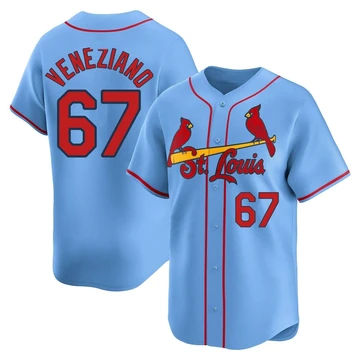 St. Louis Cardinals ＃67 Anthony Veneziano Youth Limited Alternate Jersey - Light Blue