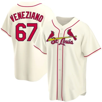 St. Louis Cardinals ＃67 Anthony Veneziano Youth Replica Alternate Jersey - Cream