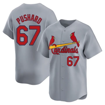 St. Louis Cardinals ＃67 Matthew Pushard Youth Limited Away Jersey - Gray