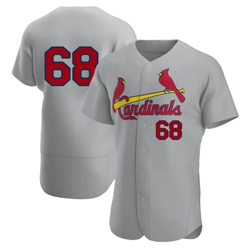 St. Louis Cardinals ＃68 James Naile Men's Authentic Road Jersey - Gray