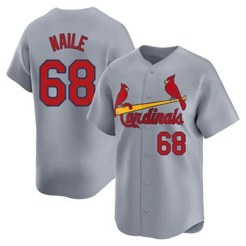 St. Louis Cardinals ＃68 James Naile Men's Limited Away Jersey - Gray