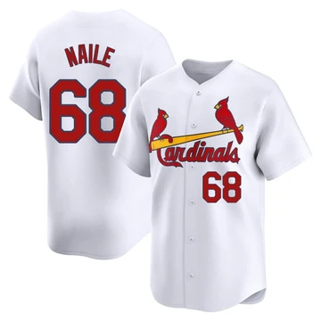St. Louis Cardinals ＃68 James Naile Men's Limited Home Jersey - White