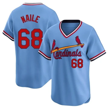 St. Louis Cardinals ＃68 James Naile Youth Limited Cooperstown Collection Jersey - Light Blue