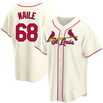 St. Louis Cardinals ＃68 James Naile Youth Replica Alternate Jersey - Cream