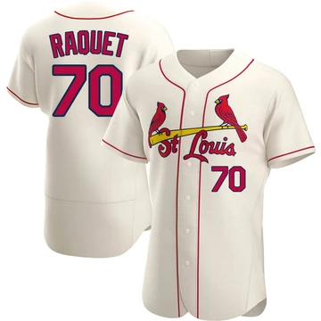 St. Louis Cardinals ＃70 Nick Raquet Men's Authentic Alternate Jersey - Cream