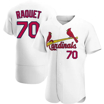 St. Louis Cardinals ＃70 Nick Raquet Men's Authentic Home Jersey - White