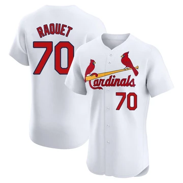 St. Louis Cardinals ＃70 Nick Raquet Men's Elite Home Jersey - White