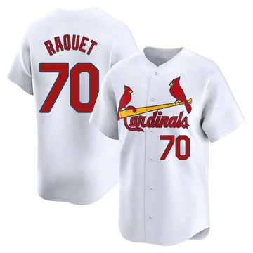 St. Louis Cardinals ＃70 Nick Raquet Men's Limited Home Jersey - White