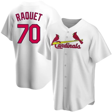 St. Louis Cardinals ＃70 Nick Raquet Men's Replica Home Jersey - White