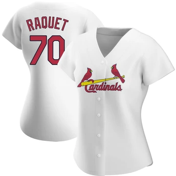 St. Louis Cardinals ＃70 Nick Raquet Women's Replica Home Jersey - White