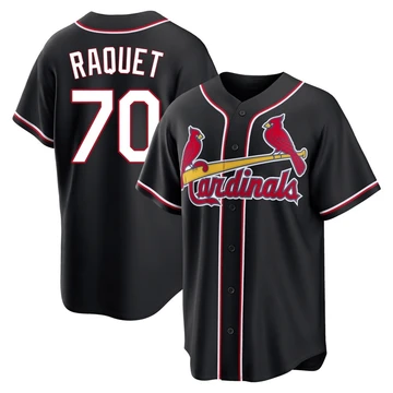 St. Louis Cardinals ＃70 Nick Raquet Youth Replica Fashion Out Jersey - Black