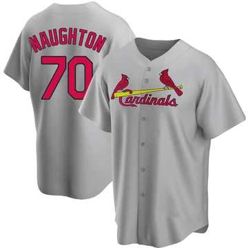 St. Louis Cardinals ＃70 Packy Naughton Youth Replica Road Jersey - Gray