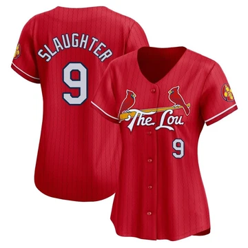 St. Louis Cardinals ＃9 Enos Slaughter Women's Limited 2024 City Connect Jersey - Red