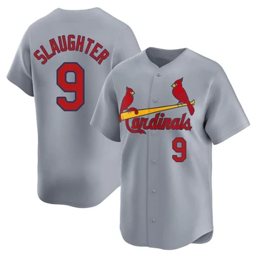 St. Louis Cardinals ＃9 Enos Slaughter Youth Limited Away Jersey - Gray