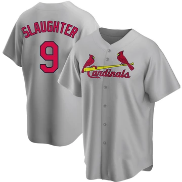 St. Louis Cardinals ＃9 Enos Slaughter Youth Replica Road Jersey - Gray