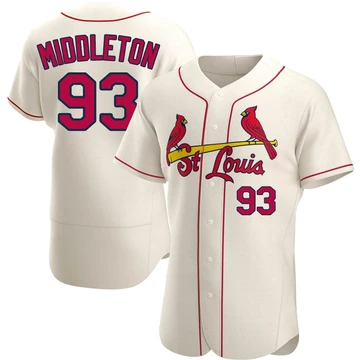 St. Louis Cardinals ＃93 Keynan Middleton Men's Authentic Alternate Jersey - Cream
