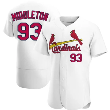 St. Louis Cardinals ＃93 Keynan Middleton Men's Authentic Home Jersey - White