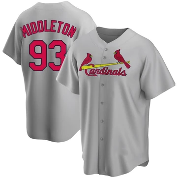 St. Louis Cardinals ＃93 Keynan Middleton Youth Replica Road Jersey - Gray