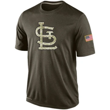 St. Louis Cardinals Men's Dri-Fit Salute To Service KO Performance T-Shirt - Olive